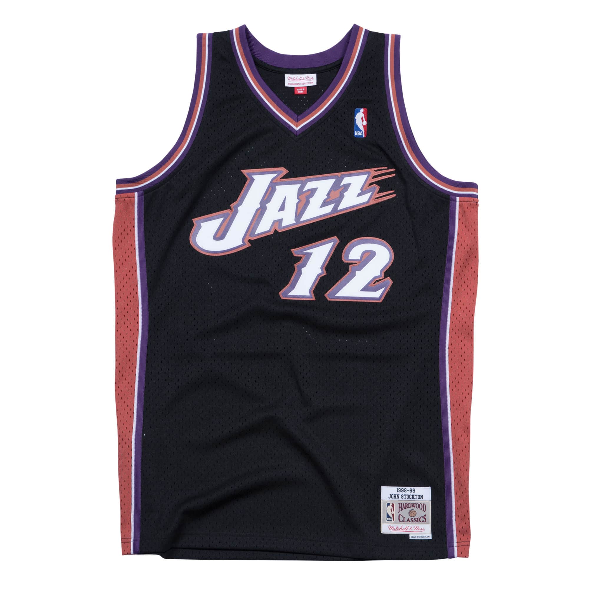 John Stockton Utah Jazz NBA Basketball Jersey Mitchell & Ness Hardwood  Classic M