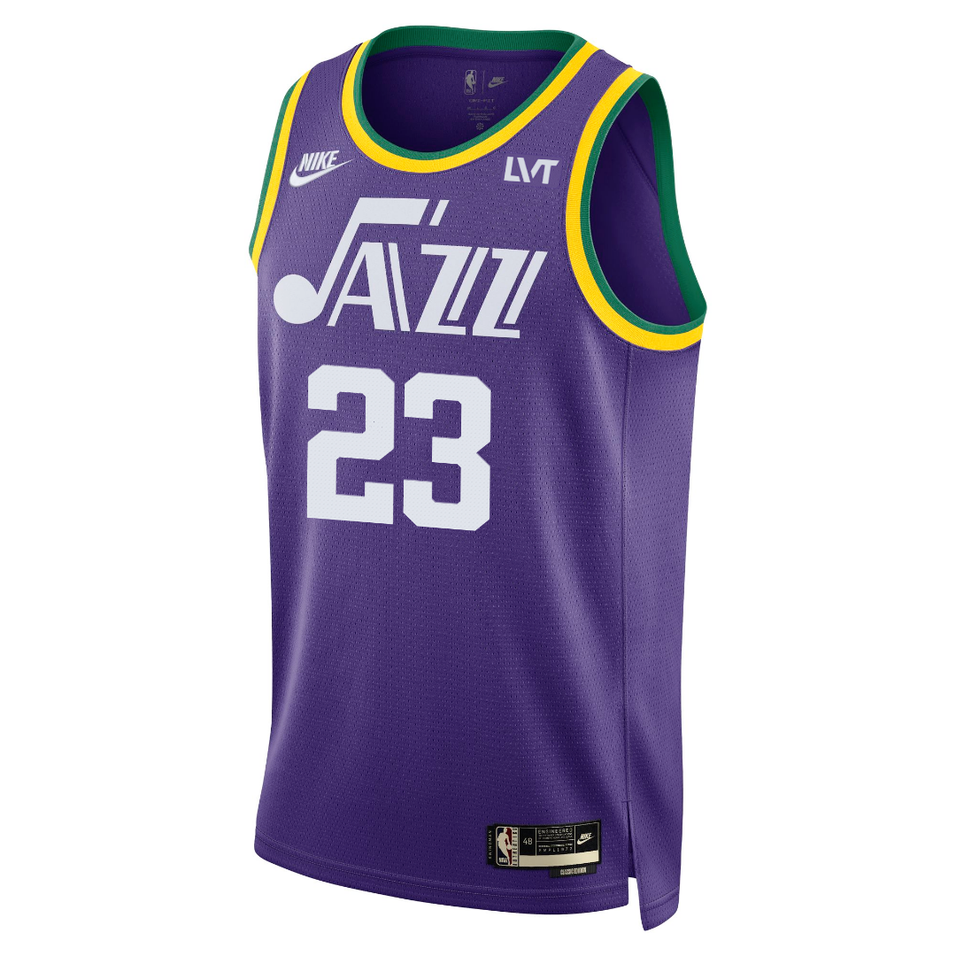 Men's Utah Jazz Lauri Markkanen #23 Nike Purple 2022/23 Swingman