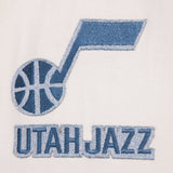 Utah Jazz Varsity Blues Denim Varsity Jacket - Blue - Pro Standard