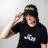 Utah Jazz Retro Comfy Tee - Black - Sportiqe