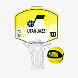 Mini Hoop Jazz NBA Set - Yellow - Remix - Wilson
