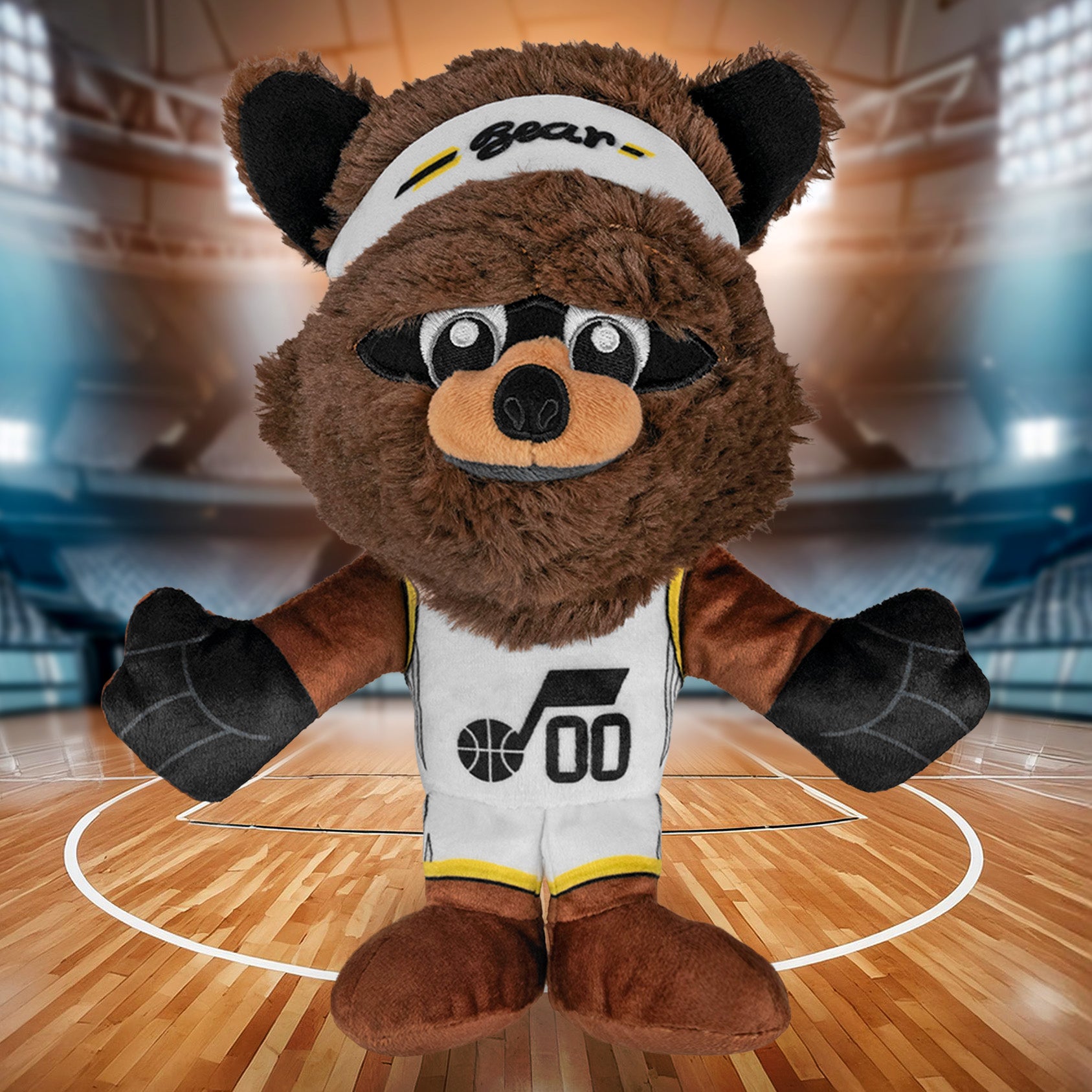 6in Jazz Bear Sitting Mascot - White - Uncanny Brands – Utah Jazz Team ...