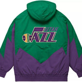 Utah Jazz Retro Full Zip Jacket - Green - HWC 70s - Mitchell and Ness
