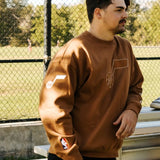 Utah Jazz Paint The City Drop Shoulder Crewneck - Brown - Pro Standard