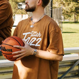 Utah Jazz Paint The City Drop Shoulder Tee - Brown - Pro Standard