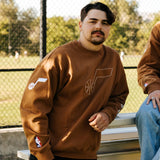 Utah Jazz Paint The City Drop Shoulder Crewneck - Brown - Pro Standard