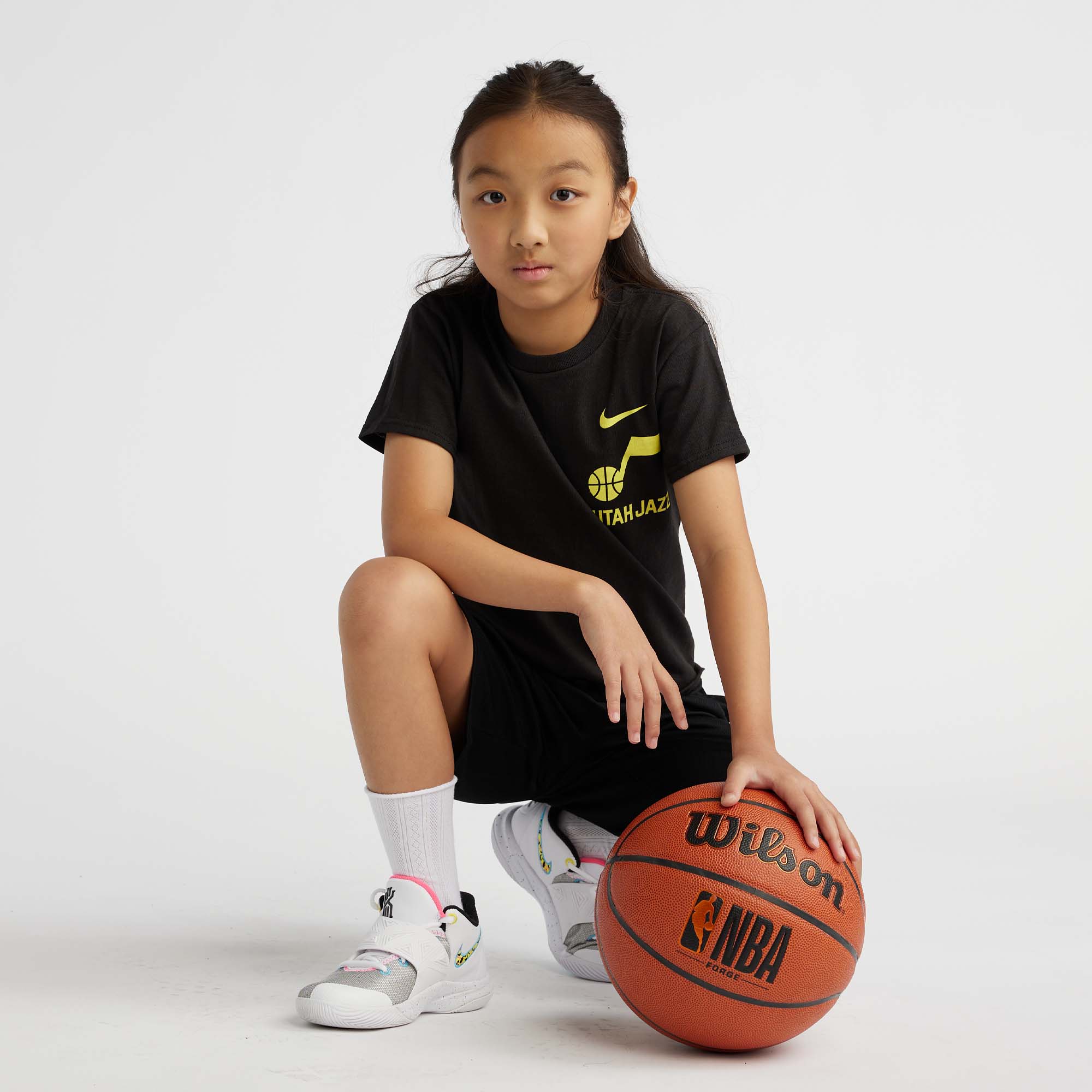 Utah Jazz Jordan Clarkson Kids T-Shirt - Tri Navy - Utah | 500 Level