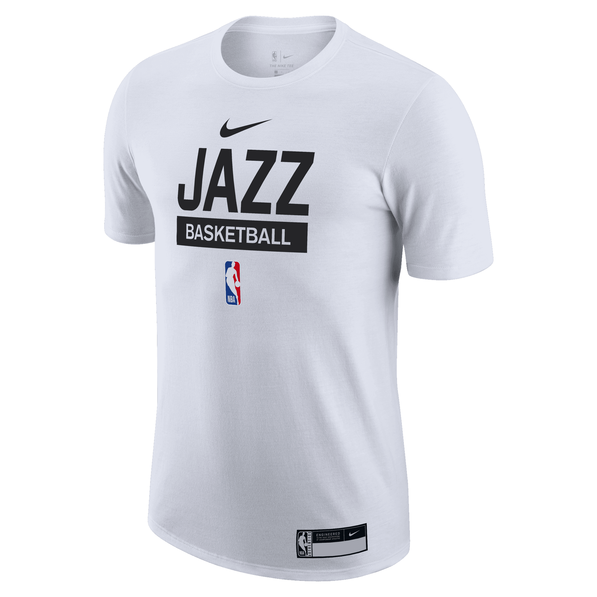 Nike Utah Jazz Gray Essential Practice Performance Short Sleeve Dri-Fit  Shirt