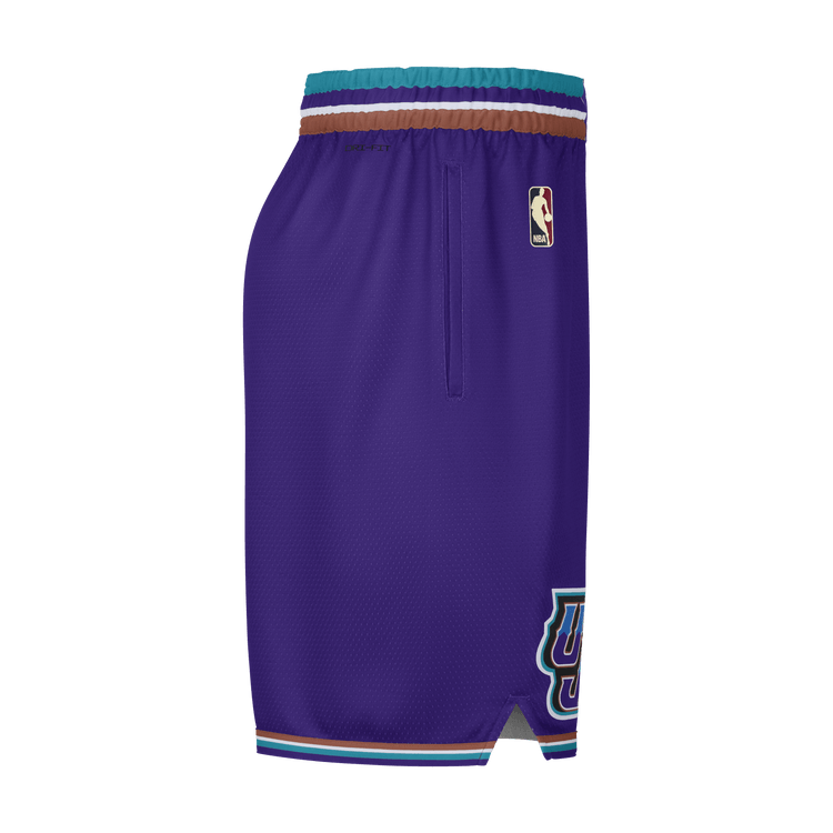 Nike Men's Utah Jazz Hardwood Classic Swingman Shorts, Large, Purple